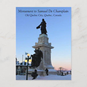 Denkmal für Samuel De Champlain, Quebec, Kanada Postkarte