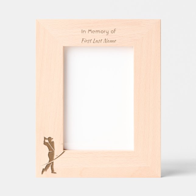 Denkmal Keepake Golfer Golfspielen Geätzte Rahmen (Vorderseite)