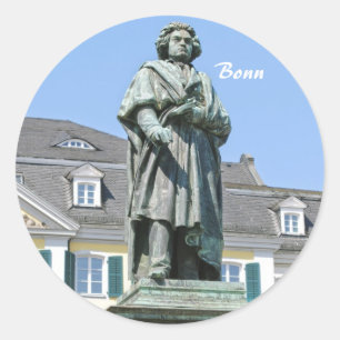 Denkmal von Ludwig van Beethoven in Bonn Runder Aufkleber