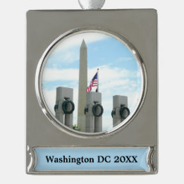 Denkmal von Washington und Gedenkstätte des Zweite Banner-Ornament Silber