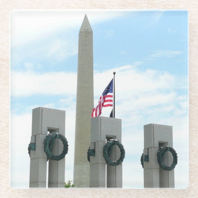 Denkmal von Washington und Gedenkstätte des Zweite Glasuntersetzer (Vorderseite)