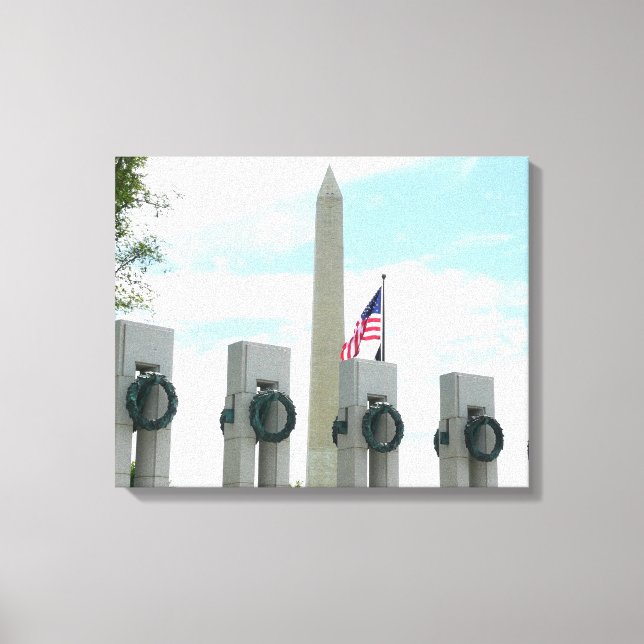 Denkmal von Washington und Gedenkstätte des Zweite Leinwanddruck (Vorderseite)