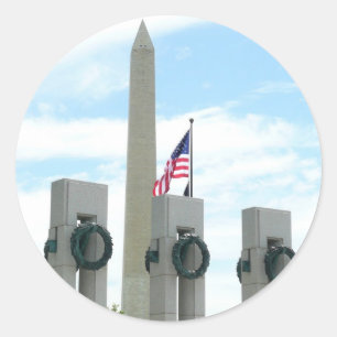 Denkmal von Washington und Gedenkstätte des Zweite Runder Aufkleber