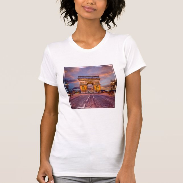 Denkmäler | Arc de Triomphe, Paris Frankreich T-Shirt (Vorderseite)