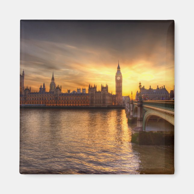 Denkmäler Big Ben & Houses of Parliament Magnet (Vorne)