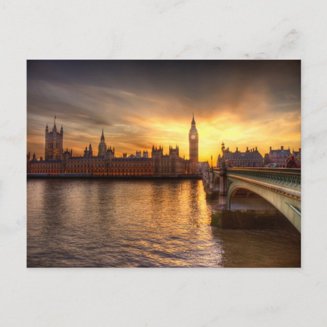 Denkmäler Big Ben & Houses of Parliament Postkarte (Vorderseite)