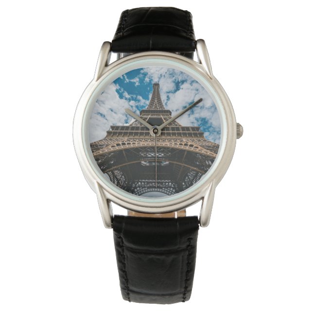 Denkmäler | Blick auf den Eiffelturm Armbanduhr (Vorderseite)