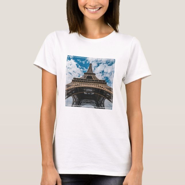 Denkmäler | Blick auf den Eiffelturm T-Shirt (Vorderseite)