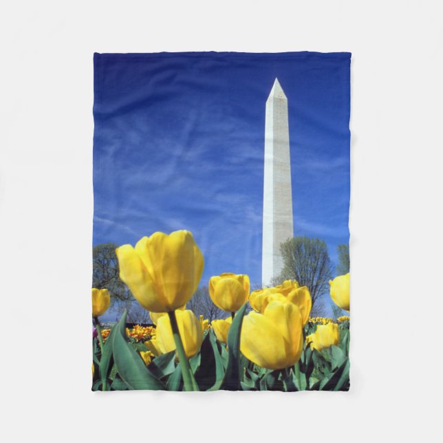 Denkmäler | Denkmal von Washington im Frühjahr Fleecedecke (Vorderseite)