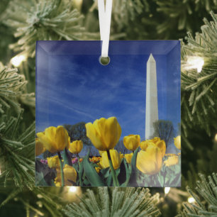 Denkmäler Denkmal von Washington im Frühjahr Ornament Aus Glas