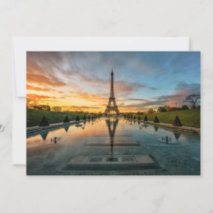 Denkmäler Eiffelturm Sunrise Dankeskarte