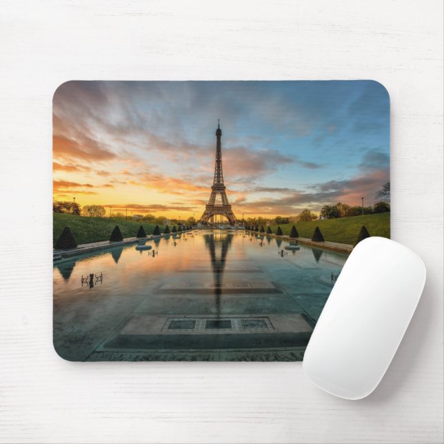 Denkmäler | Eiffelturm Sunrise Mousepad (Mit Mouse)