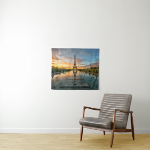 Denkmäler Eiffelturm Sunrise Wandteppich