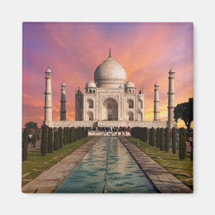 Denkmäler Farbige Sicht auf den Taj Mahal Magnet