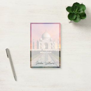 Denkmäler   Farbige Sicht auf den Taj Mahal Post-it Klebezettel