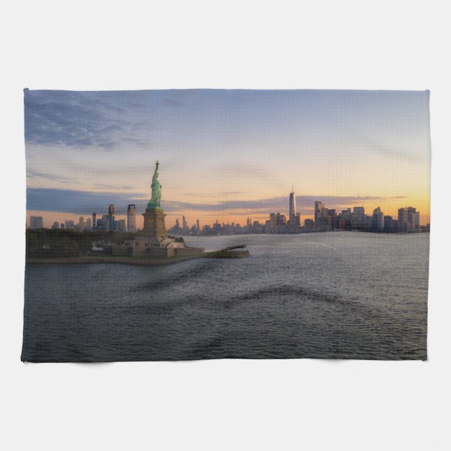 Denkmäler | Freiheitsstatue NYC Geschirrtuch (Horizontal)