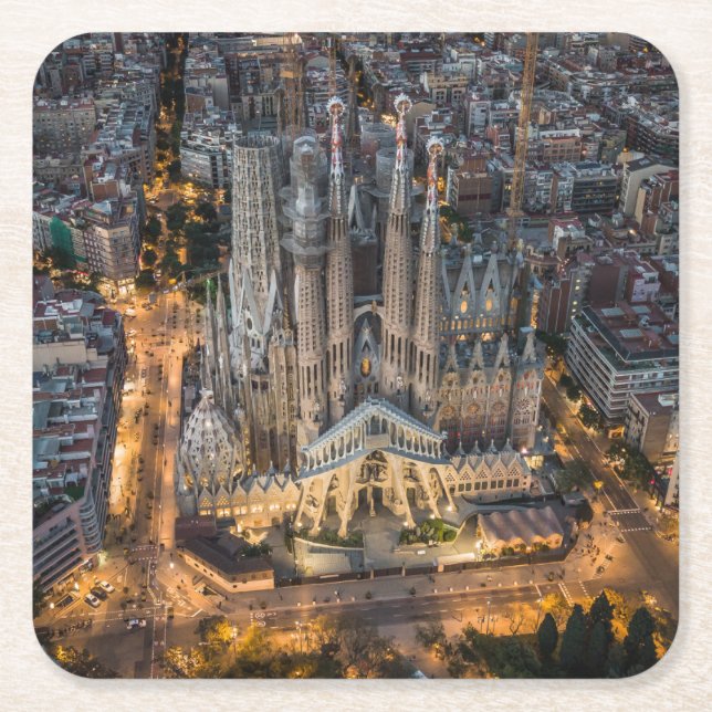 Denkmäler | La Sagrada Familia Rechteckiger Pappuntersetzer (Vorderseite)