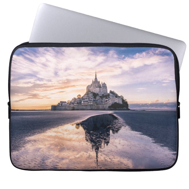 Denkmäler | Mont Saint-Michel, Normandie Frankreic Laptopschutzhülle (Vorderseite)