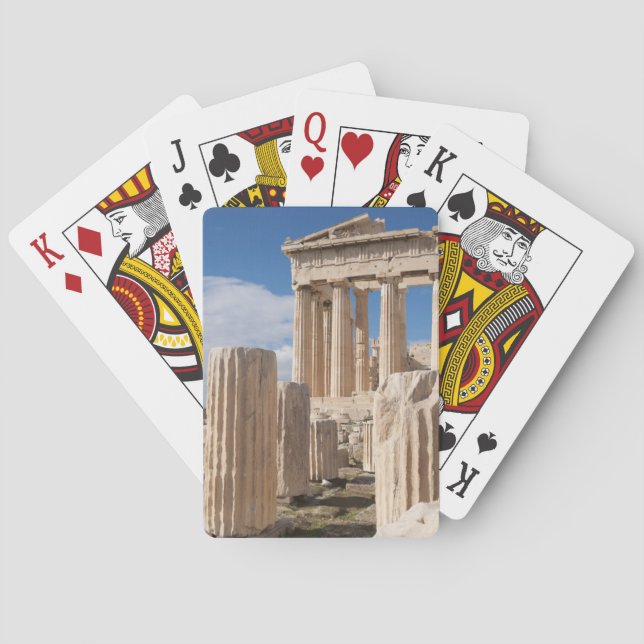 Denkmäler | Parthenon Acropolis Athen Griechenland Spielkarten (Rückseite)