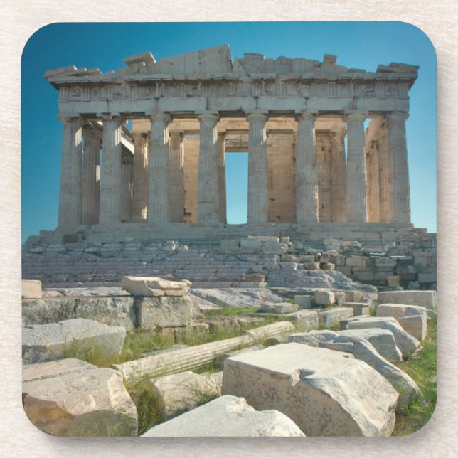 Denkmäler | Parthenon Athen, Griechenland Getränkeuntersetzer (Vorderseite)