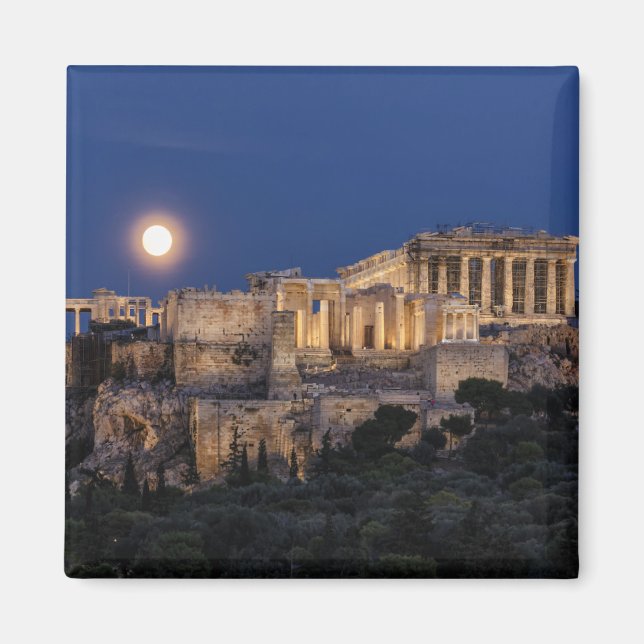 Denkmäler | Parthenon Athen, Griechenland Magnet (Vorne)