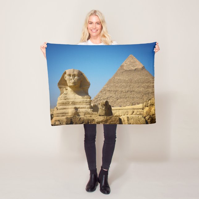 Denkmäler | Sphinx & Pyramide Ägyptens Fleecedecke (Beispiel)