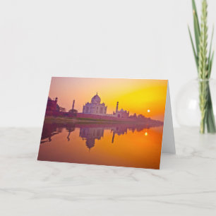 Denkmäler Taj Mahal bei Sunset Karte