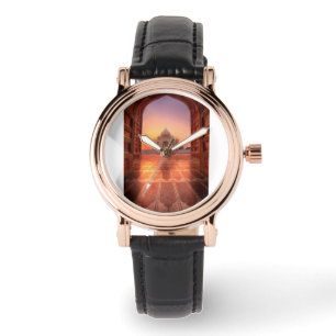 Denkmäler   Taj Mahal, Indien bei Sunset Armbanduhr