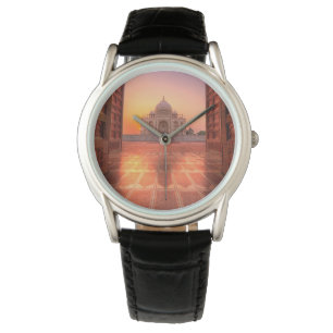 Denkmäler   Taj Mahal, Indien bei Sunset Armbanduhr