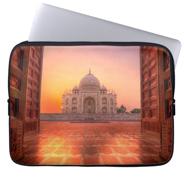 Denkmäler | Taj Mahal, Indien bei Sunset Laptopschutzhülle (Vorderseite)