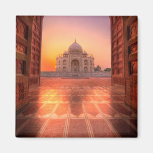 Denkmäler   Taj Mahal, Indien bei Sunset Magnet