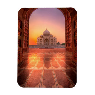 Denkmäler   Taj Mahal, Indien bei Sunset Magnet