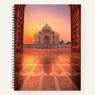 Denkmäler   Taj Mahal, Indien bei Sunset Notizbuch
