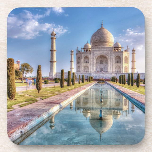 Denkmäler | Taj Mahal Sunrise Getränkeuntersetzer (Vorderseite)