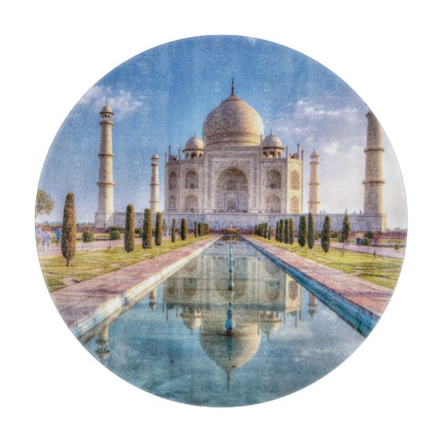 Denkmäler | Taj Mahal Sunrise Schneidebrett (Vorderseite)