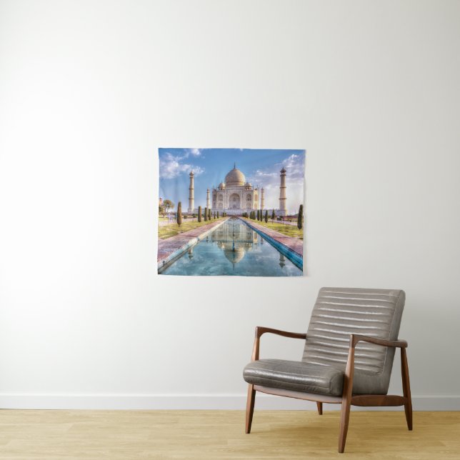 Denkmäler | Taj Mahal Sunrise Wandteppich (Beispiel (Horizontal))