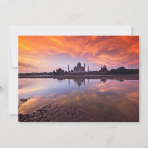 Denkmäler   Taj Mahal Sunset Dankeskarte