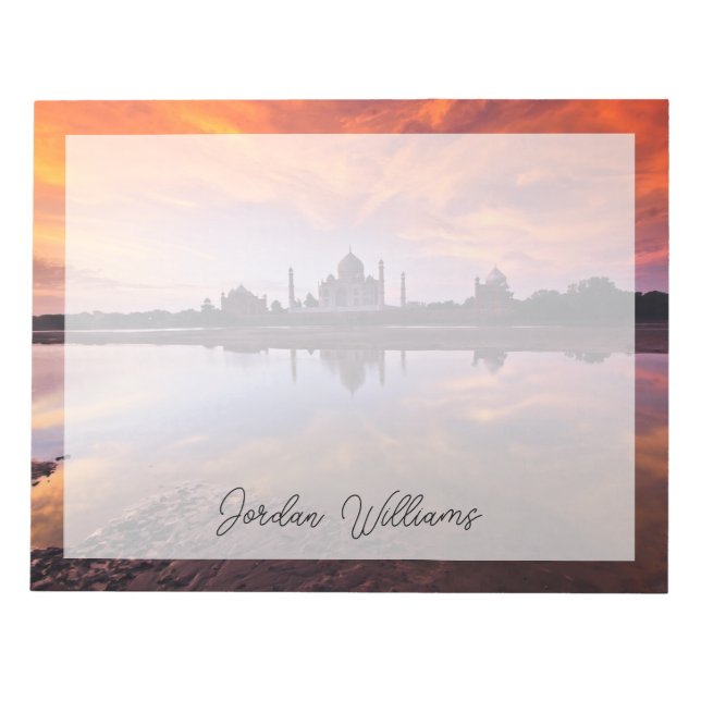 Denkmäler | Taj Mahal Sunset Notizblock (Vorderseite)