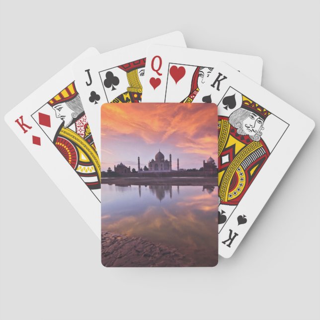 Denkmäler | Taj Mahal Sunset Spielkarten (Rückseite)