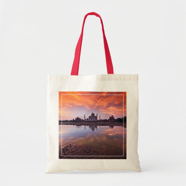 Denkmäler | Taj Mahal Sunset Tragetasche (Vorne)