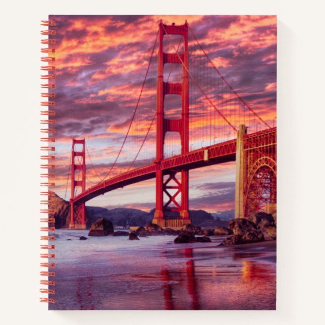 Denkmäler | The Golden Gate San Francisco, CA Notizbuch (Vorderseite)