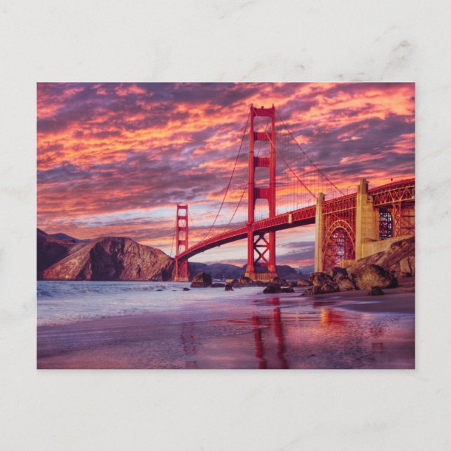 Denkmäler | The Golden Gate San Francisco, CA Postkarte (Vorderseite)