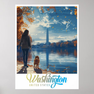 Denkmäler und Geschichte: Washington DC Poster