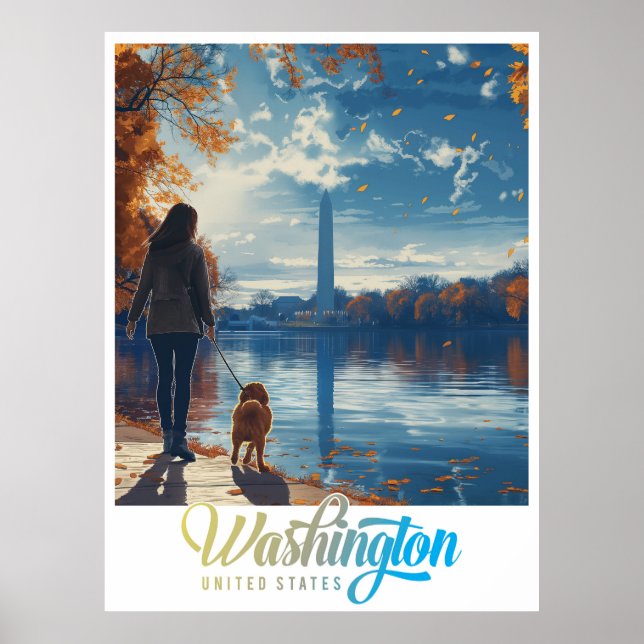 Denkmäler und Geschichte: Washington DC Poster (Vorne)