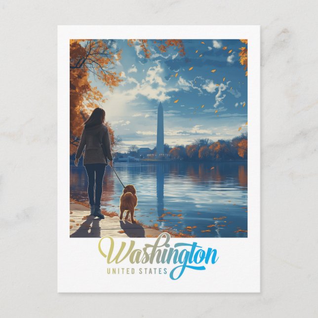 Denkmäler und Geschichte: Washington DC Postkarte (Vorderseite)