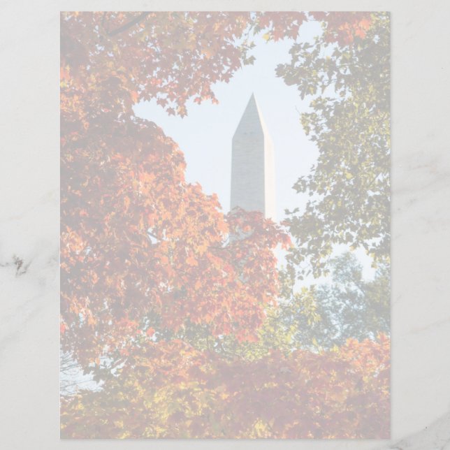 Denkmäler | Washington-Denkmal im Herbst (Vorderseite)