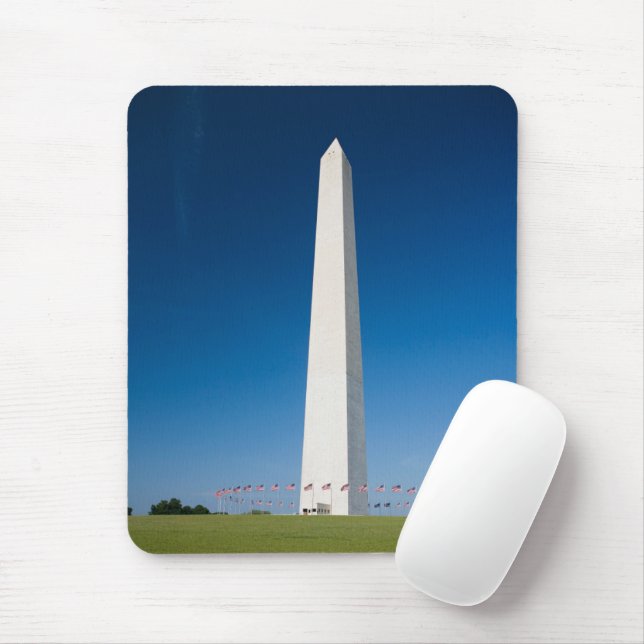 Denkmäler | Washington-Denkmal mit Flaggen Mousepad (Mit Mouse)