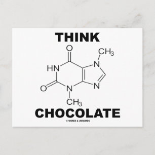Denkschokolade (Theobrominmolekulare Chemie) Postkarte