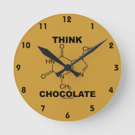 Denkschokolade (Theobrominmolekulare Chemie) Runde Wanduhr