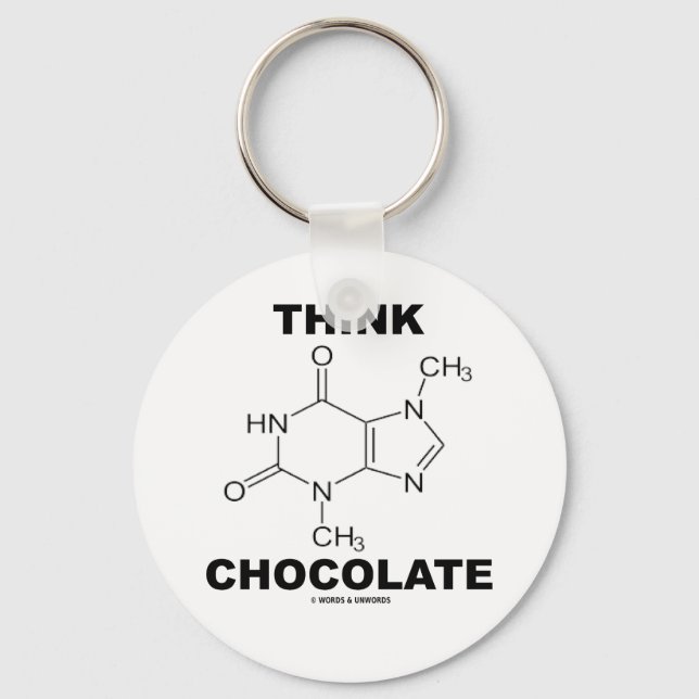 Denkschokolade (Theobrominmolekulare Chemie) Schlüsselanhänger (Vorderseite)
